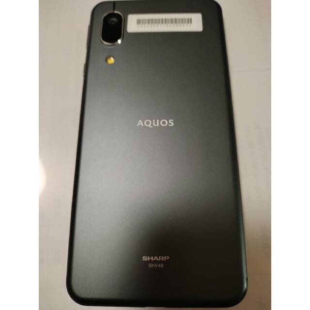 SHARP(シャープ)の美品　AQUOS sense3 basic SHV48 Black スマホ/家電/カメラのスマートフォン/携帯電話(スマートフォン本体)の商品写真