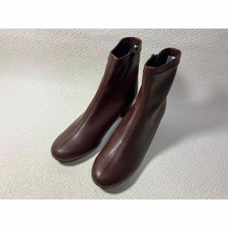 アゴストショップ(AGOSTO SHOP)のSH81◆新品◆AGOSTO 裏起毛シンプルストレッチショートブーツ L 日本製(ブーツ)