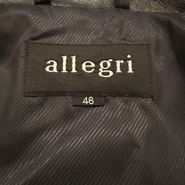 帯電防止処理加工 allegri アレグリ レザージャケット ブルゾン メンズ