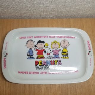 スヌーピー(SNOOPY)のPEANUTS スヌーピー プレート ピンク(食器)