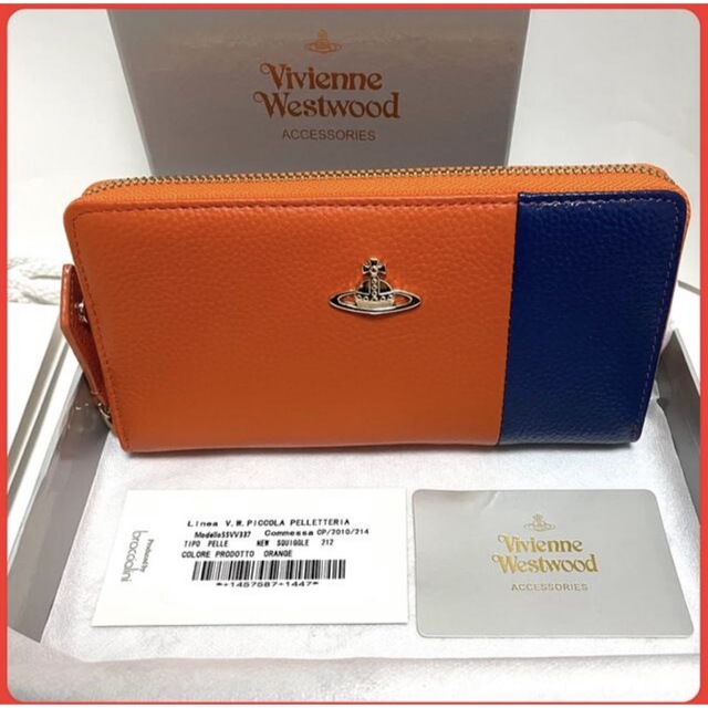 Vivienne Westwood(ヴィヴィアンウエストウッド)のゆかすべ様 専用 ヴィヴィアン 長財布 オレンジ 55vv337 レディースのファッション小物(財布)の商品写真