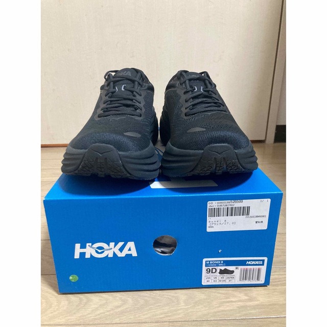 HOKA ONE ONE(ホカオネオネ)の新品未使用　ホカ オネオネ ランニングシューズ ボンダイ 8 黒　27cm メンズの靴/シューズ(スニーカー)の商品写真