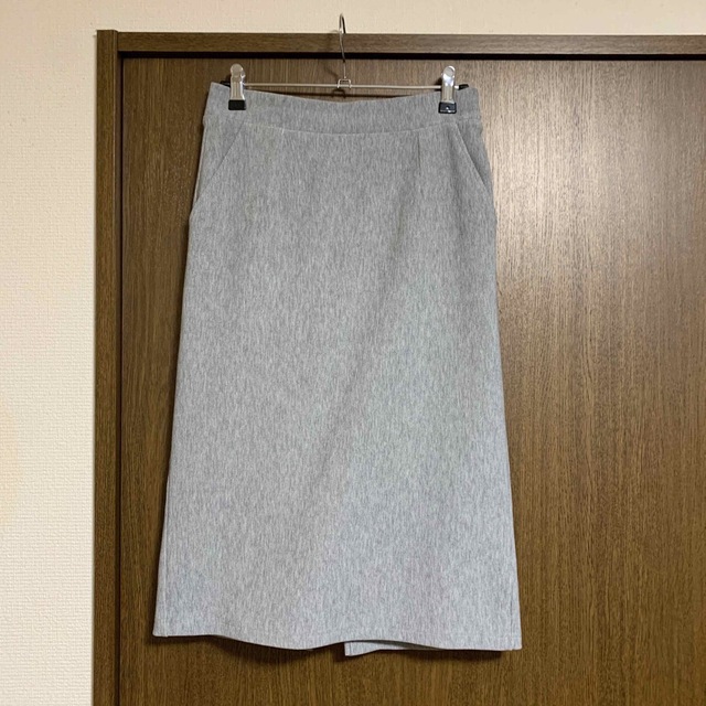 INDEX(インデックス)の◆【洗える】リップルタイトスカート （グレー(012)） レディースのスカート(ひざ丈スカート)の商品写真