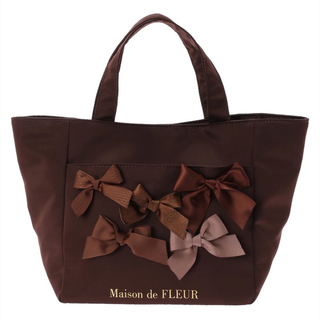 メゾンドフルール(Maison de FLEUR)のMaison de FLEUR  Chocolatリボントートバッグ　手提げ(トートバッグ)