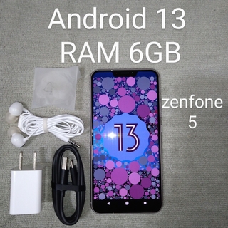 エイスース(ASUS)のZenFone 5 6GB/64GB SIMフリー Android13(スマートフォン本体)