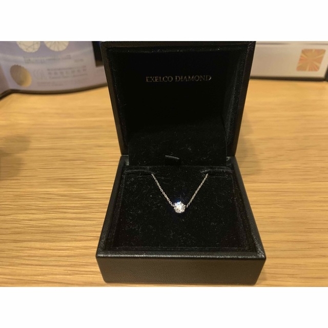 EXELCO DIAMOND 一粒ダイヤネックレス0.36ct 鑑定書付き