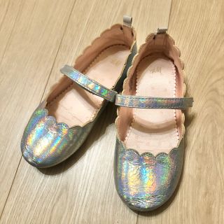 エイチアンドエム(H&M)のH&M シルバーバレエシューズ 30(18.5)(フォーマルシューズ)