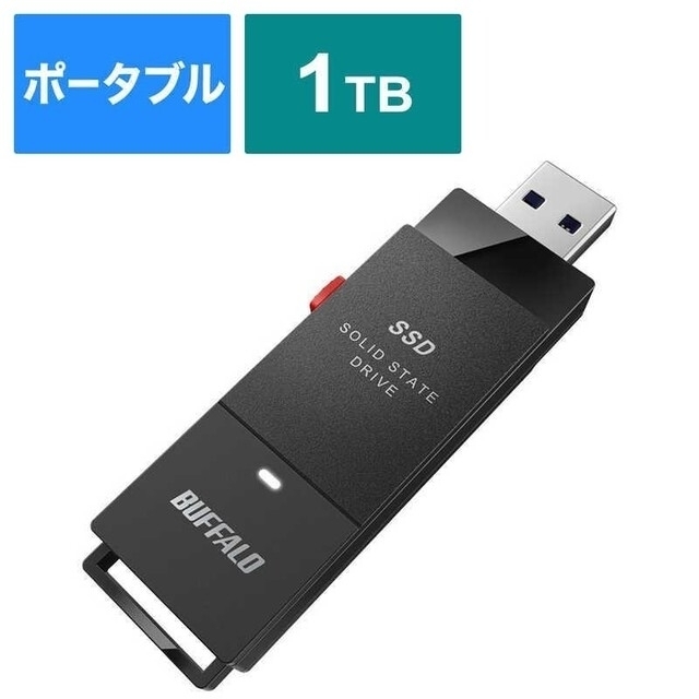 BUFFALO　外付けSSD  1TB　SSD-PUT1.0U3-BKC