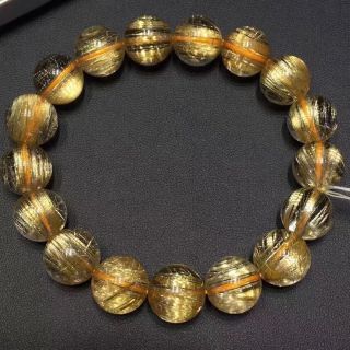 ⭐︎【天然】タイチンルチルクオーツ ブレスレット 12mmの通販 by Rui