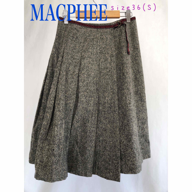 MACPHEE(マカフィー)のMACPHEE マカフィー　S グレー　巻きスカート レディースのスカート(ひざ丈スカート)の商品写真