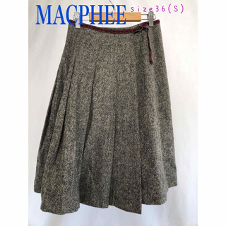 マカフィー(MACPHEE)のMACPHEE マカフィー　S グレー　巻きスカート(ひざ丈スカート)