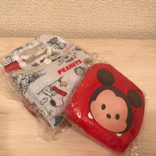 スヌーピー(SNOOPY)のエコバッグ2個セット【最終価格・匿名配送・新品】(キャラクターグッズ)