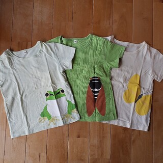 ムジルシリョウヒン(MUJI (無印良品))の無印良品　Tシャツ　3枚セット　まとめ売り100cm(Tシャツ/カットソー)