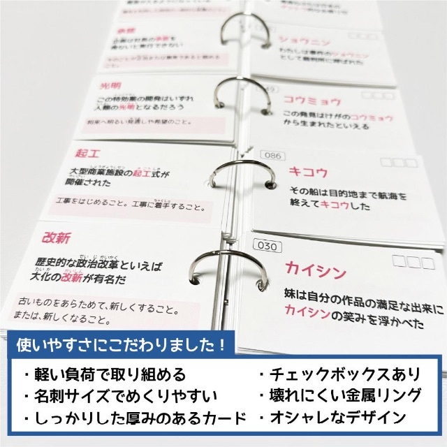 中学受験 国語（語彙）同音異義語 暗記カード5冊【KG007】 エンタメ/ホビーの本(語学/参考書)の商品写真