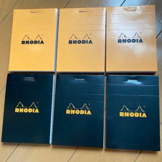 ロディアRHODIA メモ帳　ブロック　6冊セット(ノート/メモ帳/ふせん)