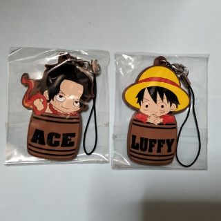 ONEPIECE ワンピース ルフィ　エース　タルコレ　ラバーストラップ　樽コレ(ストラップ)