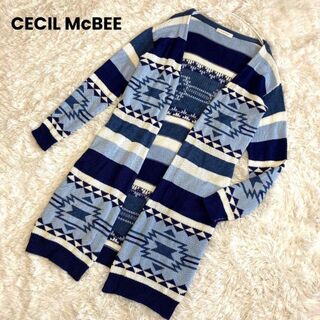 セシルマクビー(CECIL McBEE)のCECIL McBEE ニット カーディガン ノルディック柄(カーディガン)