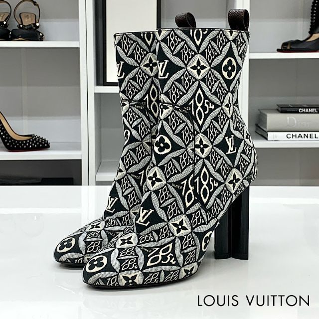 大きな割引 LOUIS アンクルブーツ モノグラム シルエットライン