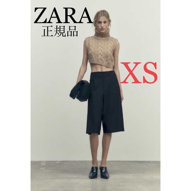 ZARA(ザラ)のZARA ロングプリーツバミューダパンツ　新品未使用タグ付き レディースのパンツ(キュロット)の商品写真