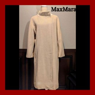 マックスマーラ(Max Mara)のマックスマーラ☆最高級白タグ☆スタンドカラーロングコート☆体型カバー◎美品です(ロングコート)