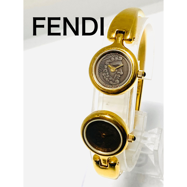 【付属品完備】美品！　FENDI フェンディ　デュアルタイム　レディース腕時計