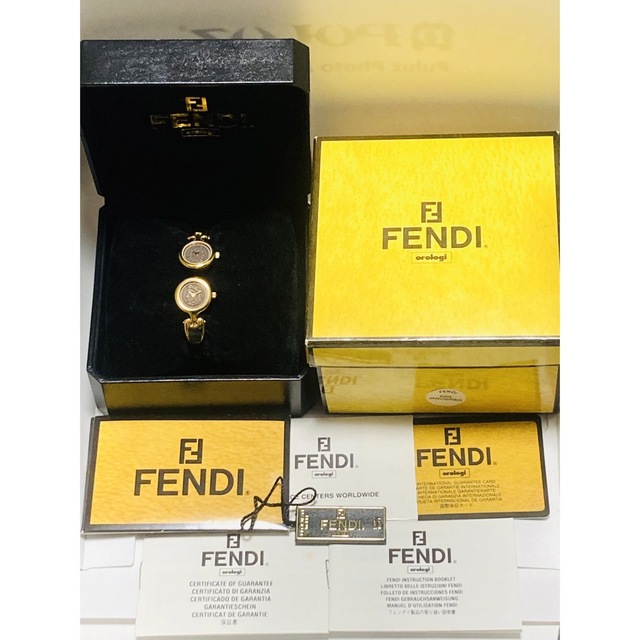 【付属品完備】美品！　FENDI フェンディ　デュアルタイム　レディース腕時計