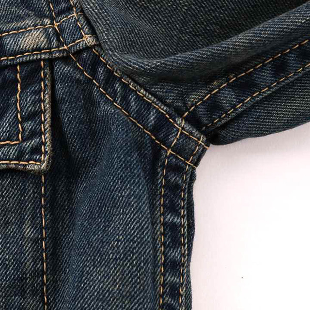 Levi's(リーバイス)のリーバイス デニムジャケット Gジャン 胸ポケット ボタン トップス レディース Sサイズ ネイビー Levi's レディースのジャケット/アウター(Gジャン/デニムジャケット)の商品写真