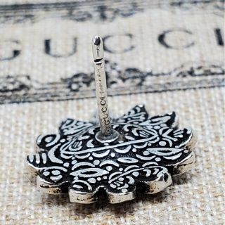 【超レア現行品】GUCCI フラワー ピアス ブルー パール