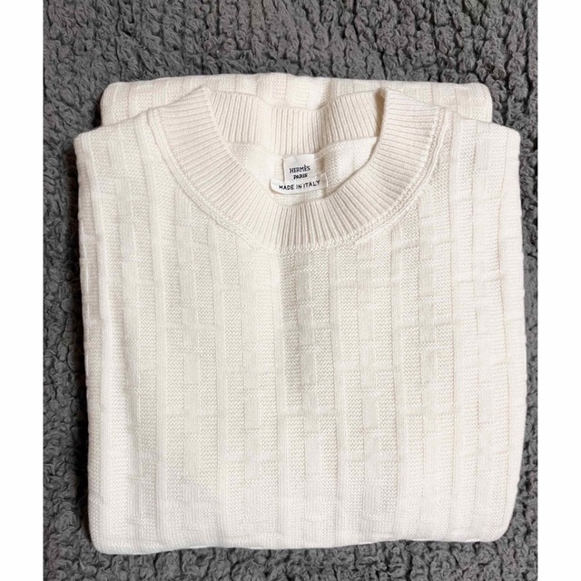 Hermès エルメス 七分袖 カシミヤニット ワンピース ネイビー 34 ひざ