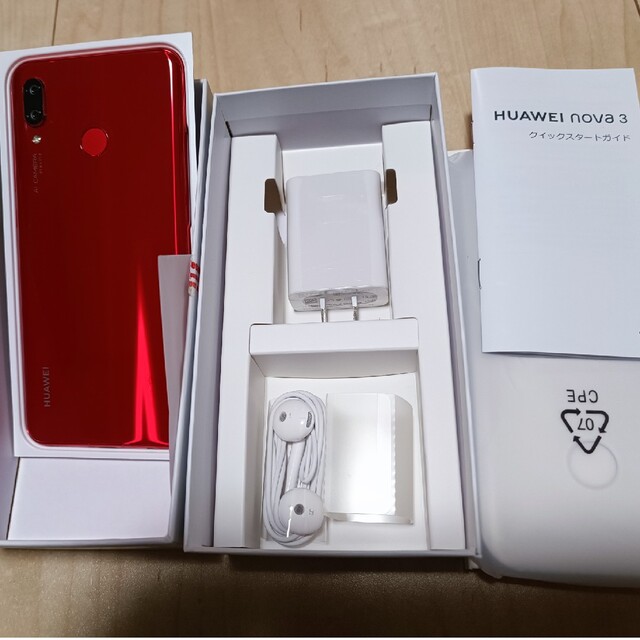 huawei nova3 red 新品未使用