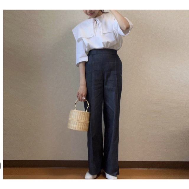 yori ❁フロッキードットカラーTee ホワイト ヨリの通販 by とらこshop