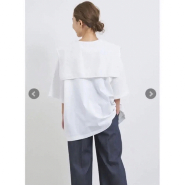 yori ❁フロッキードットカラーTee ホワイト ヨリ yori ❁フロッキードットカラーTee ホワイト ヨリ