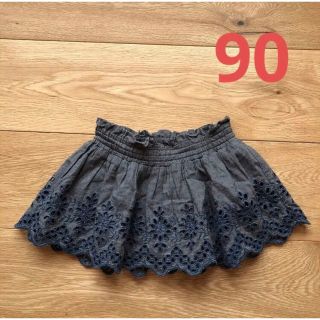 ベビーギャップ(babyGAP)の90 スカート　女の子　ギャップ　花柄　可愛い　デニム　ジーンズ(スカート)