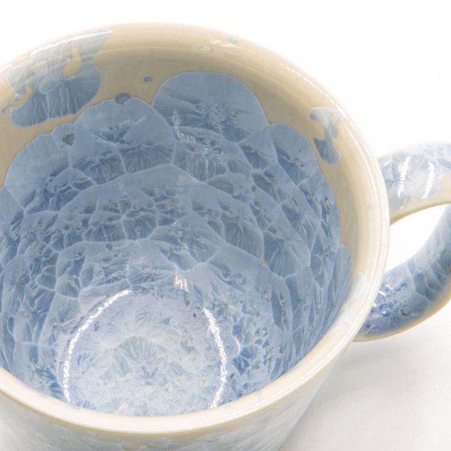 登場大人気アイテム Wired Beans ワイヤードビーンズ 生涯を添い遂げるマグ 京焼 花結晶 マグカップ 240ml (銀藤)