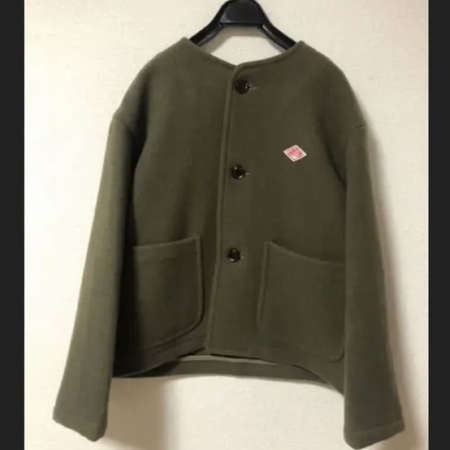 【新品未使用】DANTON ウールライトパイル ノーカラーブルゾン