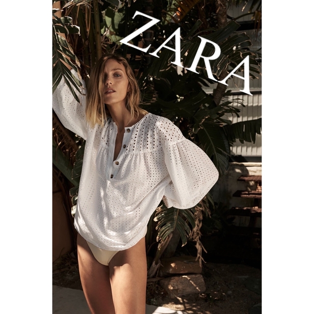 ZARA - ZARA ザラ ブラウス シャツ カットワーク エンブロイダリー ...