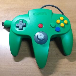 ニンテンドウ64(NINTENDO 64)のニンテンドー64 純正コントローラー  グリーン(その他)