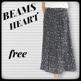 ビームス(BEAMS)の【新品】BEAMS HEART プリーツスカート 花柄 レディース キレイめ(ロングスカート)