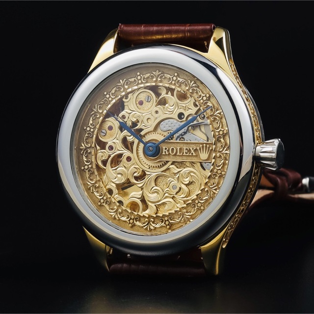 ロレックス ROLEX アンティーク 手巻き ★スケルトン 腕時計 メンズ 希少 - 6