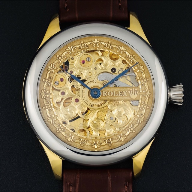 ロレックス ROLEX アンティーク 手巻き ★スケルトン 腕時計 メンズ 希少 - 4