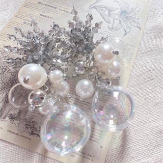 【最終価格】silver × glas ball bijou pierce(ピアス)