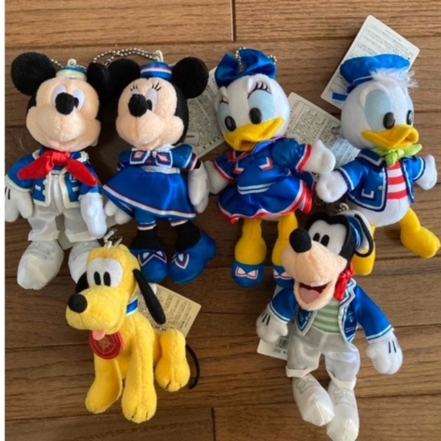 TDS東京ディズニーシー☆ミート&スマイル ぬいぐるみバッジ 6体セット