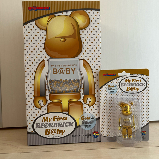 MEDICOM TOY - MY FIRST BE@RBRICK B@BY   GOLD & SILVER
