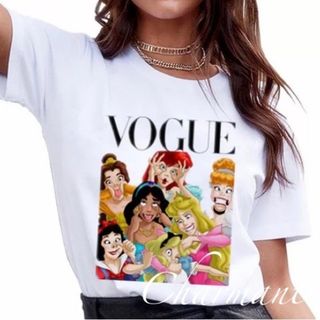 ナルシス(Narcissus)のVOGUE Tシャツ 可愛い 海外セレブ 白 春夏 レディース トップス(Tシャツ(半袖/袖なし))