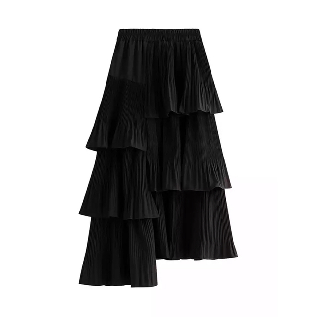 【新品】tiered frill skirt / black uenui