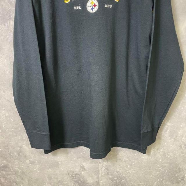 NFL 長袖Tシャツ ロンT スティーラーズ 黒 ブラック 黄 刺繍ロゴ メンズのトップス(Tシャツ/カットソー(七分/長袖))の商品写真