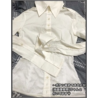 【定価37400円】ENFOLD ピュアホワイトビッグシルエット襟抜きシャツ レディース トップス