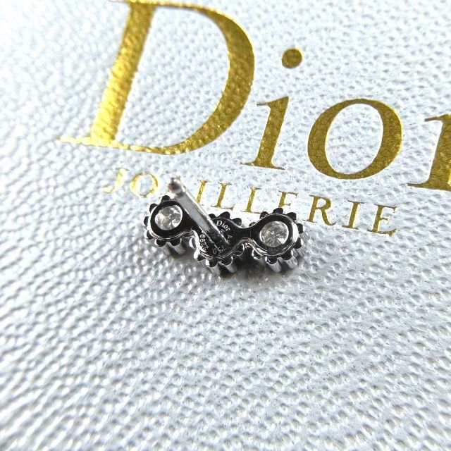 Dior(ディオール)の【超美品】DIOR ミミローズ ピアス WG 18k ダイヤ 0.13ct レディースのアクセサリー(ピアス)の商品写真