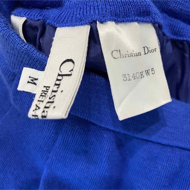 Christian Dior(クリスチャンディオール)の美品　Christian Dior クリスチャンディオール ニットスカート 青 レディースのスカート(ひざ丈スカート)の商品写真