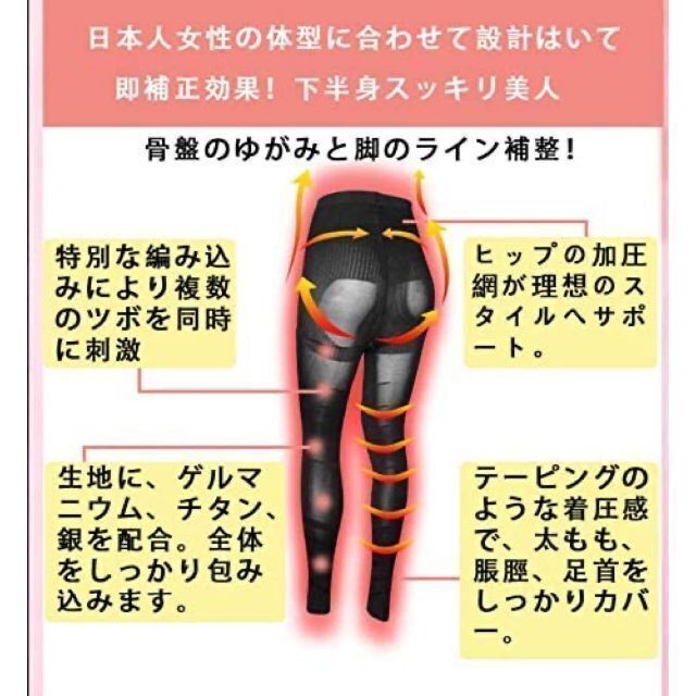 XL 美脚スパッツ 着圧レギンス ハイウエスト 補正下着 浮腫 レディースのレッグウェア(レギンス/スパッツ)の商品写真